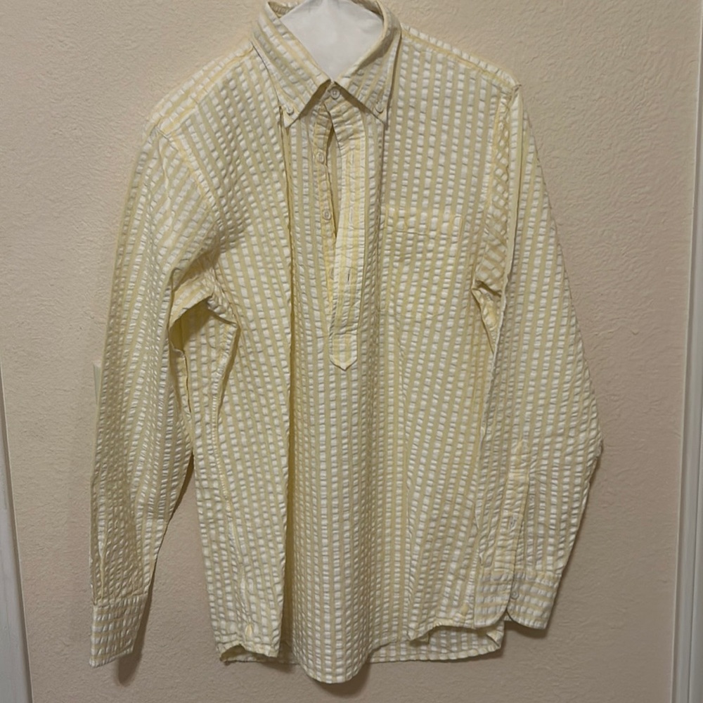 Spier Mackay Yellow Seersucker Popover